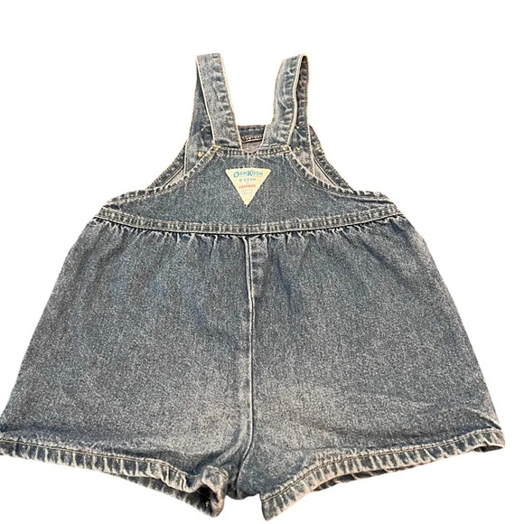 Vintage Oshkosh Denim Bib Shortalls Size 4T - Picture 4 of 7